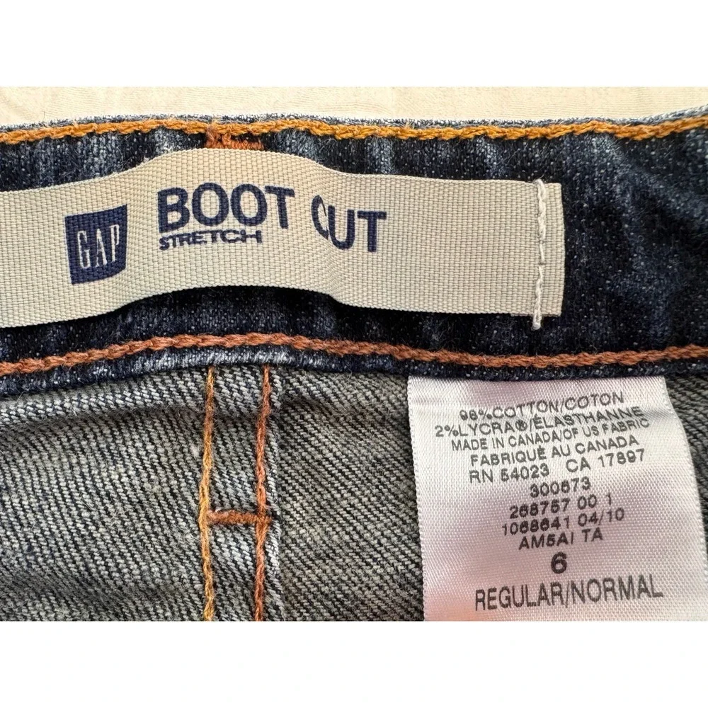 Gap Bootcut Stretch Jeans Dark Wash Blue Denim Womens Size 6 Regular‎